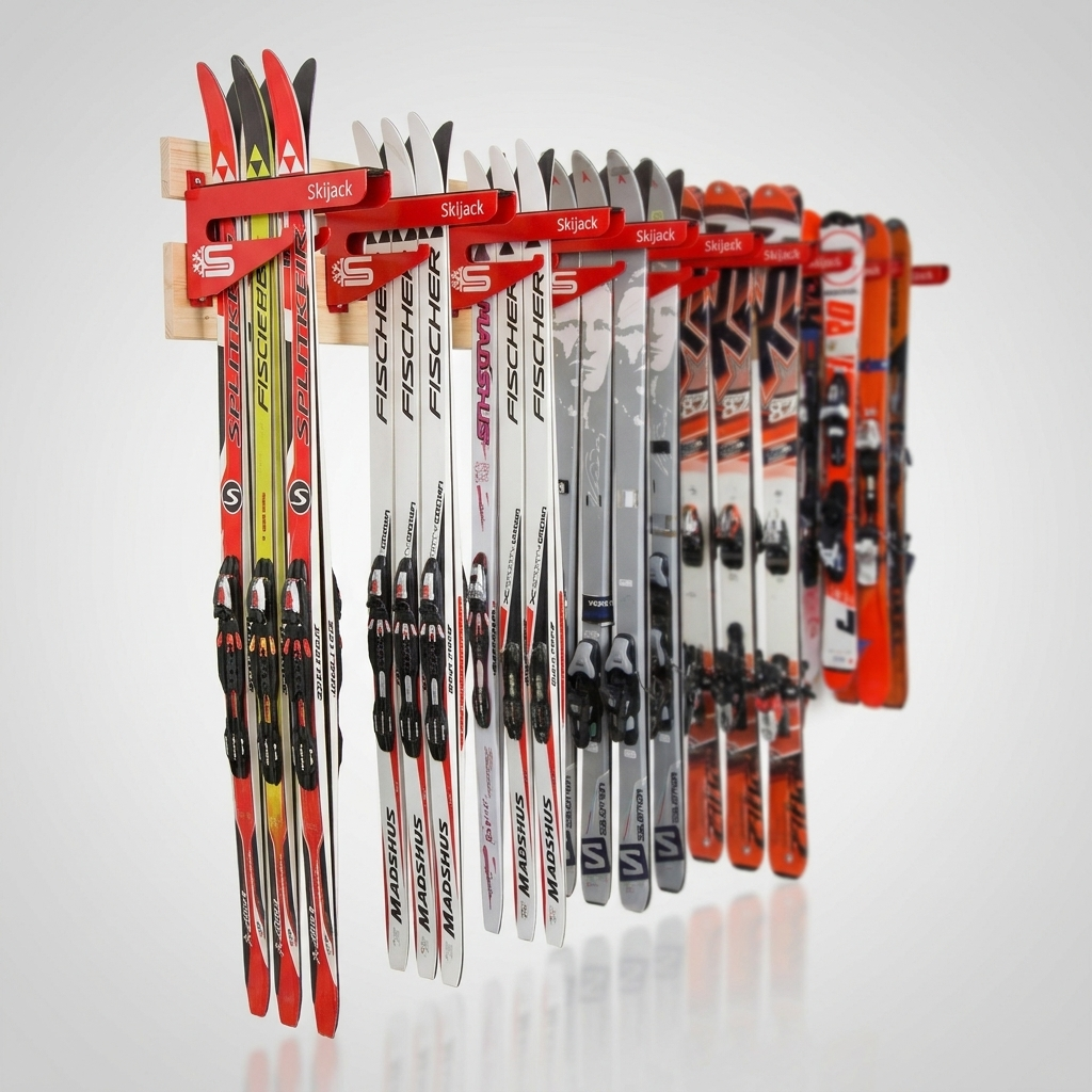 Ski-Wandhalterung – rot – Bild 5