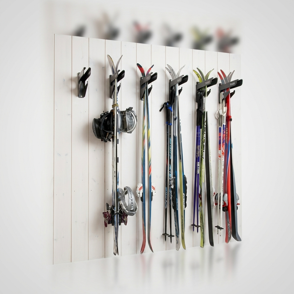 Ski-Wandhalterung – grau – Bild 2